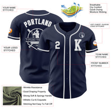 Load image into Gallery viewer, Custom Navy White-Gray Authentic Baseball Jersey
