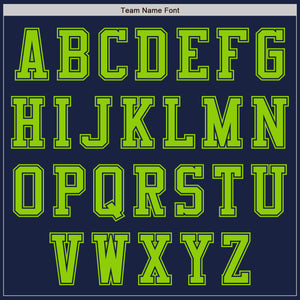 Custom Navy Neon Green Authentic Baseball Jersey