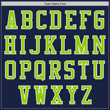 Laden Sie das Bild in den Galerie-Viewer, Custom Navy Neon Green-White Authentic Baseball Jersey
