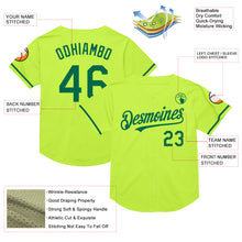 Laden Sie das Bild in den Galerie-Viewer, Custom Neon Green Kelly Green Mesh Authentic Throwback Baseball Jersey
