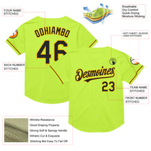 Load image into Gallery viewer, Custom Neon Green Black-Gold Mesh Authentic Throwback Baseball Jersey
