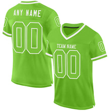 Загрузить изображение в средство просмотра галереи, Custom Neon Green White Mesh Authentic Throwback Football Jersey
