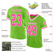 Загрузить изображение в средство просмотра галереи, Custom Neon Green Pink-White Mesh Authentic Throwback Football Jersey
