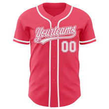 Загрузить изображение в средство просмотра галереи, Custom Neon Pink White Authentic Baseball Jersey
