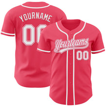 Загрузить изображение в средство просмотра галереи, Custom Neon Pink White Authentic Baseball Jersey
