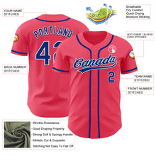 Charger l&#39;image dans la galerie, Custom Neon Pink Royal-White Authentic Baseball Jersey
