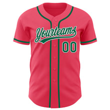 Загрузить изображение в средство просмотра галереи, Custom Neon Pink Kelly Green-White Authentic Baseball Jersey
