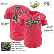 Загрузить изображение в средство просмотра галереи, Custom Neon Pink Kelly Green-White Authentic Baseball Jersey
