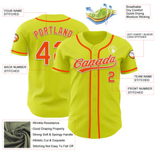 Charger l&#39;image dans la galerie, Custom Neon Yellow Orange-White Authentic Baseball Jersey
