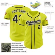 Загрузить изображение в средство просмотра галереи, Custom Neon Yellow Black-White Authentic Baseball Jersey
