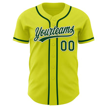 Загрузить изображение в средство просмотра галереи, Custom Neon Yellow Green-White Authentic Baseball Jersey
