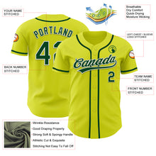 Laden Sie das Bild in den Galerie-Viewer, Custom Neon Yellow Green-White Authentic Baseball Jersey
