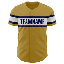 Charger l&#39;image dans la galerie, Custom Old Gold Navy-White Authentic Baseball Jersey
