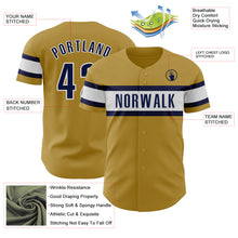 Charger l&#39;image dans la galerie, Custom Old Gold Navy-White Authentic Baseball Jersey
