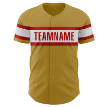 Charger l&#39;image dans la galerie, Custom Old Gold Red-White Authentic Baseball Jersey
