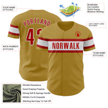 Charger l&#39;image dans la galerie, Custom Old Gold Red-White Authentic Baseball Jersey
