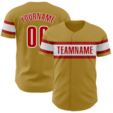 Charger l&#39;image dans la galerie, Custom Old Gold Red-White Authentic Baseball Jersey
