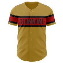 Charger l&#39;image dans la galerie, Custom Old Gold Red-Black Authentic Baseball Jersey
