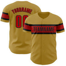 Charger l&#39;image dans la galerie, Custom Old Gold Red-Black Authentic Baseball Jersey
