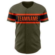 Загрузить изображение в средство просмотра галереи, Custom Olive Orange-Black Authentic Salute To Service Baseball Jersey
