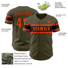 Загрузить изображение в средство просмотра галереи, Custom Olive Orange-Black Authentic Salute To Service Baseball Jersey
