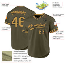 Charger l&#39;image dans la galerie, Custom Olive Old Gold-Black Authentic Throwback Salute To Service Baseball Jersey
