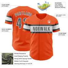 Laden Sie das Bild in den Galerie-Viewer, Custom Orange Steel Gray-White Authentic Baseball Jersey
