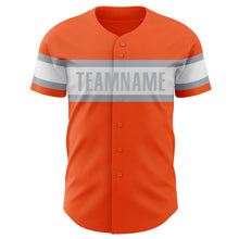 Загрузить изображение в средство просмотра галереи, Custom Orange White-Gray Authentic Baseball Jersey
