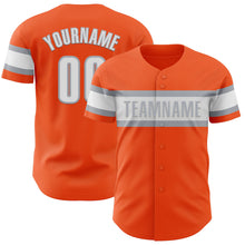 Загрузить изображение в средство просмотра галереи, Custom Orange White-Gray Authentic Baseball Jersey
