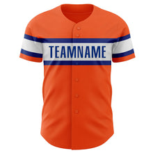 Загрузить изображение в средство просмотра галереи, Custom Orange Royal-White Authentic Baseball Jersey
