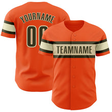 Загрузить изображение в средство просмотра галереи, Custom Orange Olive-Cream Authentic Baseball Jersey
