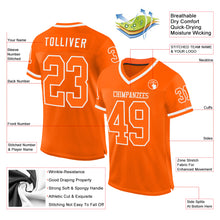 Загрузить изображение в средство просмотра галереи, Custom Orange White Mesh Authentic Throwback Football Jersey
