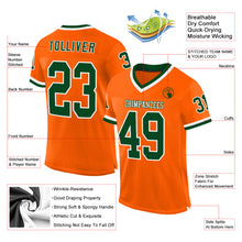 Загрузить изображение в средство просмотра галереи, Custom Orange Green-White Mesh Authentic Throwback Football Jersey
