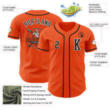 Load image into Gallery viewer, Custom Orange Black-White Authentic Baseball Jersey
