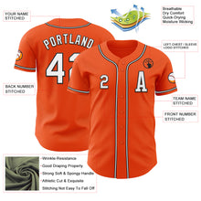 Load image into Gallery viewer, Custom Orange White-Black Authentic Baseball Jersey
