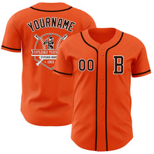 Загрузить изображение в средство просмотра галереи, Custom Orange Brown-White Authentic Baseball Jersey
