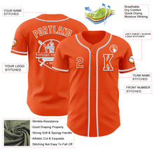 Load image into Gallery viewer, Custom Orange White-Gray Authentic Baseball Jersey
