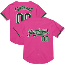 Загрузить изображение в средство просмотра галереи, Custom Pink Green-White Mesh Authentic Throwback Baseball Jersey
