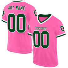 Laden Sie das Bild in den Galerie-Viewer, Custom Pink Green-White Mesh Authentic Throwback Football Jersey
