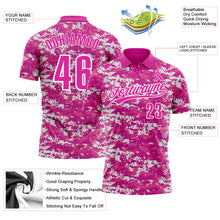 Laden Sie das Bild in den Galerie-Viewer, Custom Camo Deep Pink-White 3D Pink Ribbon Breast Cancer Awareness Month Women Health Care Support Performance Polo Shirt
