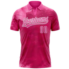 Laden Sie das Bild in den Galerie-Viewer, Custom Hot Pink Pink-White 3D Pink Ribbon Breast Cancer Awareness Month Women Health Care Support Performance Polo Shirt
