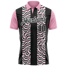 Загрузить изображение в средство просмотра галереи, Custom Black Light Pink-White 3D Bowling Geometric Shape Performance Polo Shirt
