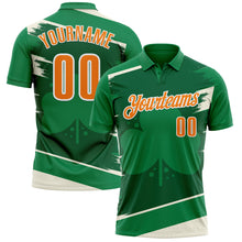 Load image into Gallery viewer, Custom Green Bay Orange-White 3D St. Patrick&#39;s Day Shamrock Performance Polo Shirt
