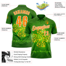 Load image into Gallery viewer, Custom Green Bay Orange-White 3D St. Patrick&#39;s Day Shamrock Performance Polo Shirt
