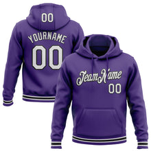 Загрузить изображение в средство просмотра галереи, Custom Stitched Purple White-Black Sports Pullover Sweatshirt Hoodie
