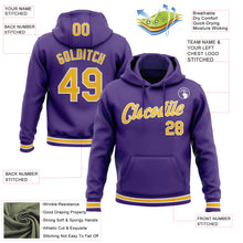 Charger l&#39;image dans la galerie, Custom Stitched Purple Gold-White Sports Pullover Sweatshirt Hoodie
