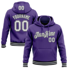 Загрузить изображение в средство просмотра галереи, Custom Stitched Purple Black-Gray Sports Pullover Sweatshirt Hoodie
