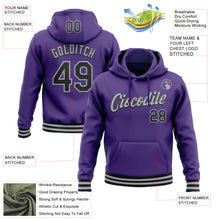 Загрузить изображение в средство просмотра галереи, Custom Stitched Purple Black-Gray Sports Pullover Sweatshirt Hoodie
