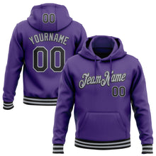 Загрузить изображение в средство просмотра галереи, Custom Stitched Purple Black-Gray Sports Pullover Sweatshirt Hoodie
