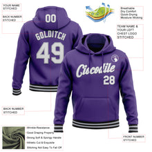 Загрузить изображение в средство просмотра галереи, Custom Stitched Purple Gray-Black Sports Pullover Sweatshirt Hoodie
